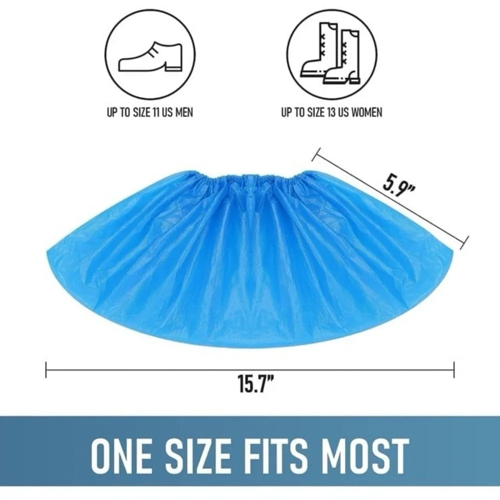Shoe Covers Disposable Non Slip - Pack of 100 (50 Pairs), Premium Waterproof and